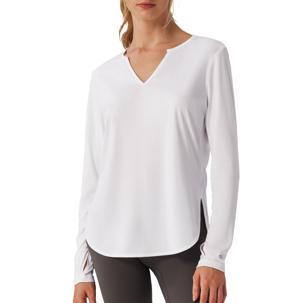 SG-Edge Women's V-Neck UPF 50+Swim Rash Guard Shirt