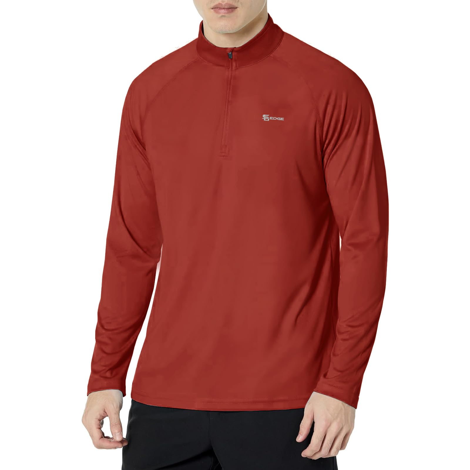 BLK HINO RED DOLPHINS ウォームアップウェア 長袖4XL UPF 50+ sun protection 1/4 zip shirt protects you from harmful sun