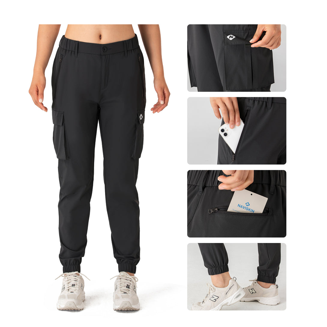 NAVISKIN Women's Cargo Joggers Capri Pants Lightweight Hiking Pants for  Summer Quick Dry UPF 50+ Sun Protection with Pockets : : Clothing,  Shoes & Accessories
