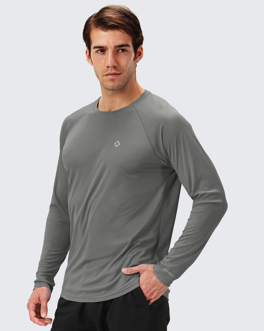 NAVISKIN Men's Sun Protection UPF 50+ UV Outdoor Long Sleeve T-Shirt Blue-S  : : Clothing, Shoes & Accessories