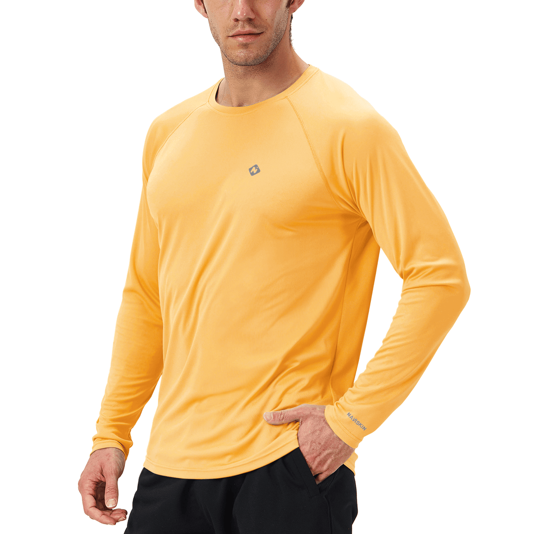 Naviskin Men's Quick Dry Sun Protection Rash Guard Long Sleeve Shirt