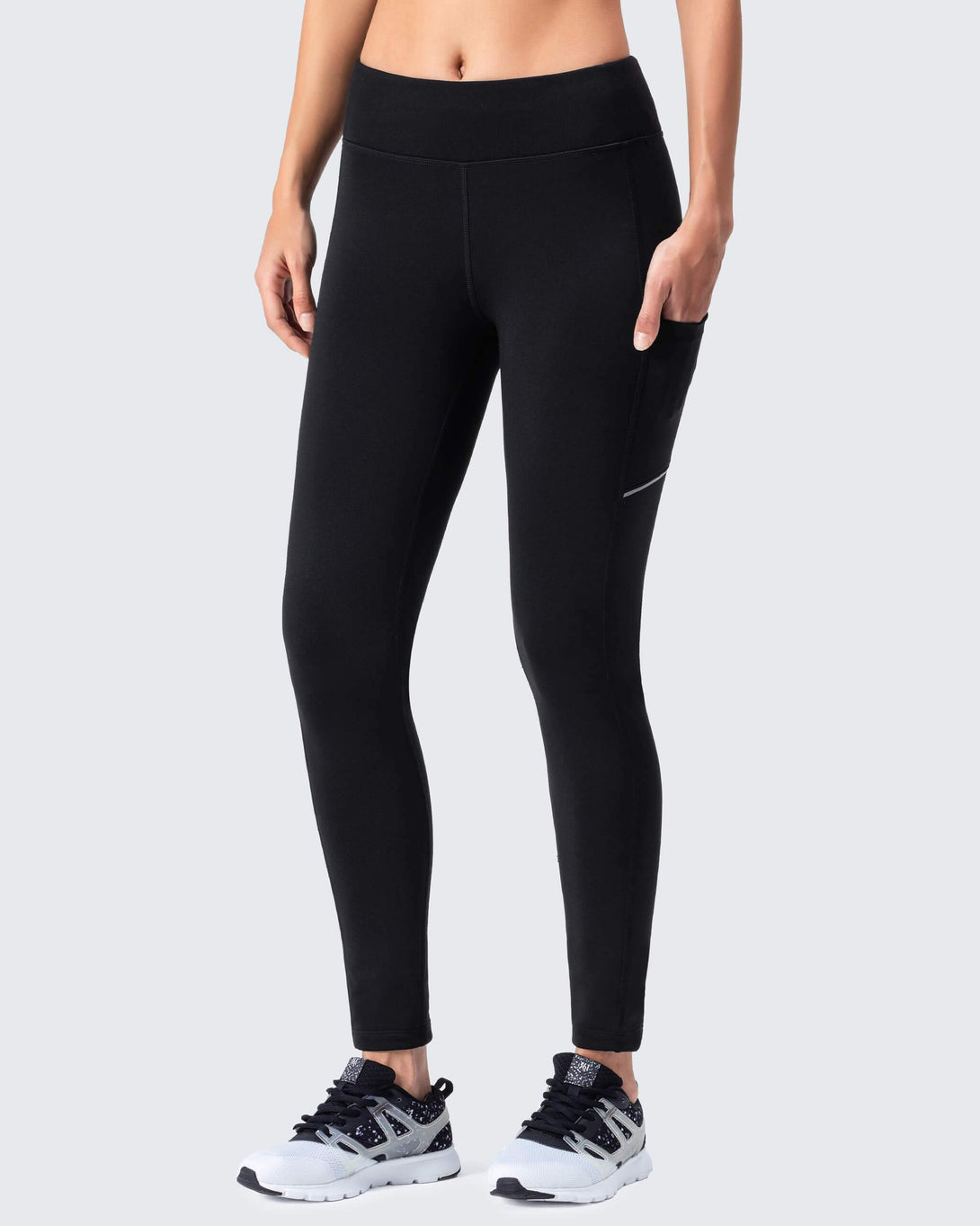 NAVISKIN Women's Fleece Thermal Sweat Pants Open Bottom Running Yoga Home Workout  Pants Side Pocket Black Size S : : Clothing, Shoes & Accessories