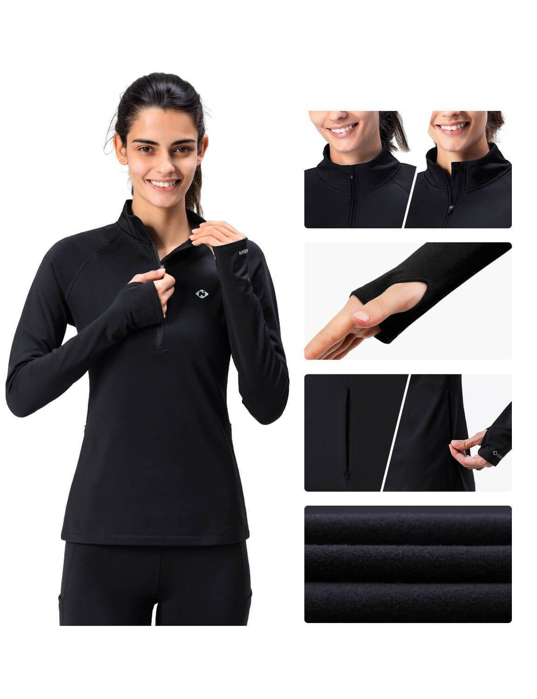 Thermal Fleece Half Zip Shirt-Naviskin