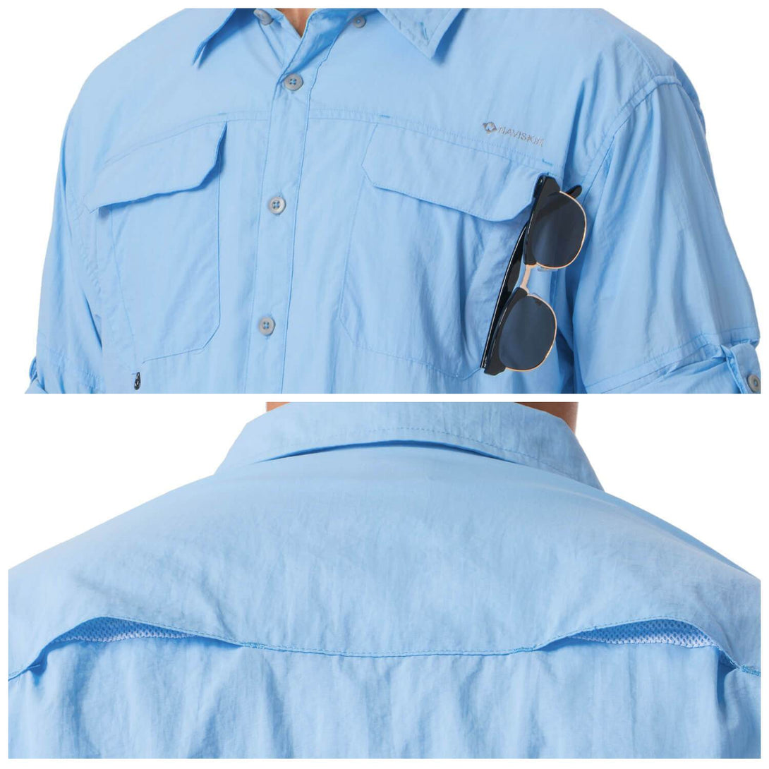 Tuna Men's UV UPF 50+ Sun Protection Waterproof Breathable Outdoor SPF  Hiking Camping Magellan Fishing Short Sleeve Shirts (Collegiate Navy #5 XL)  