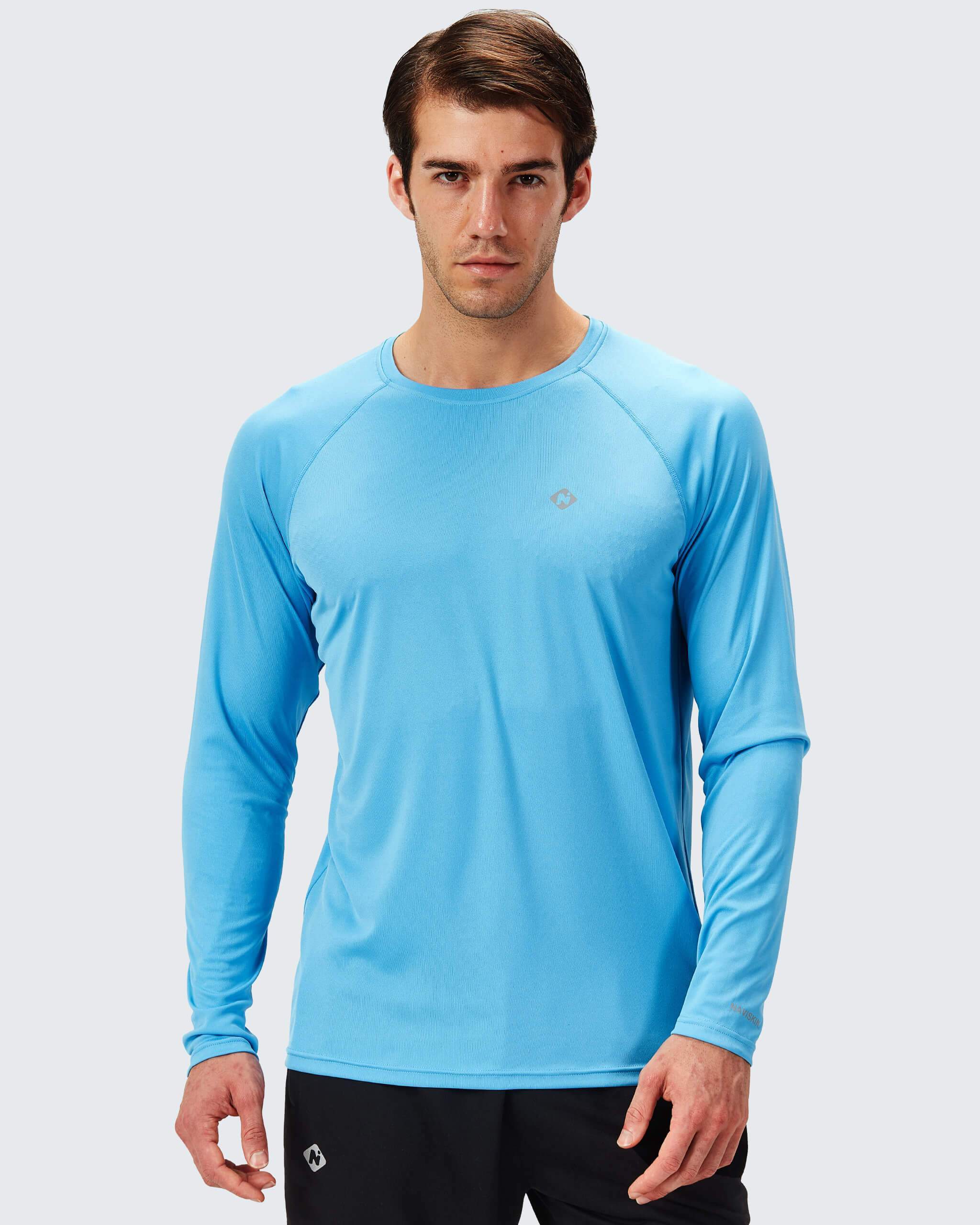 Naviskin Men S Quick Dry Sun Protection Rash Guard Long Sleeve Shirt