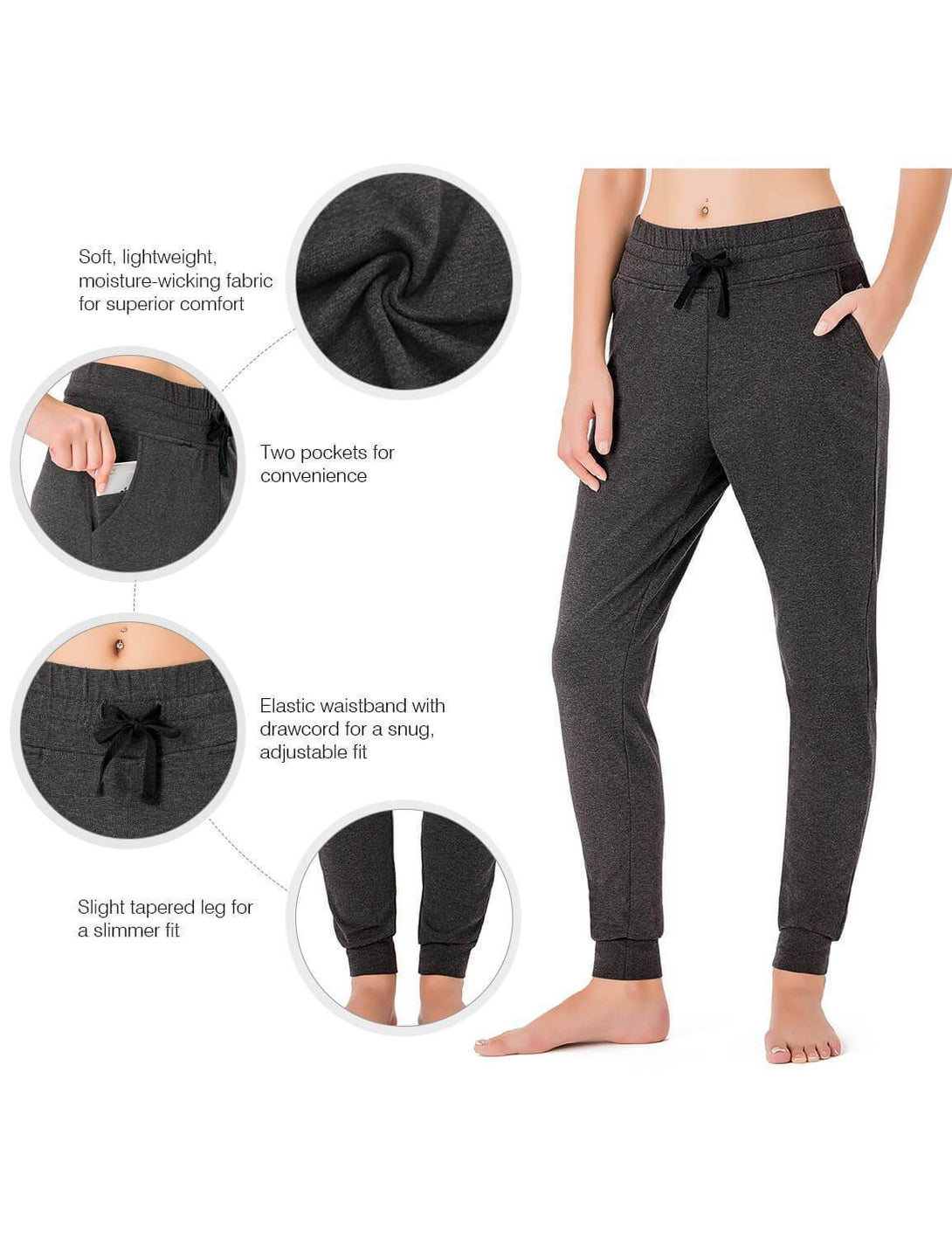 Yoga Lounge Sweat Pants-Naviskin